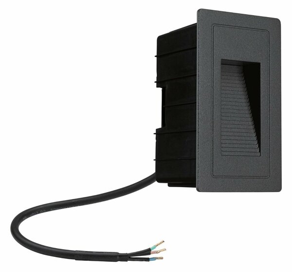 PAULMANN Venkovní vestavné svítidlo do zdi High LED černá IP44 4W 230V teplá bílá 105x60mm 943.82