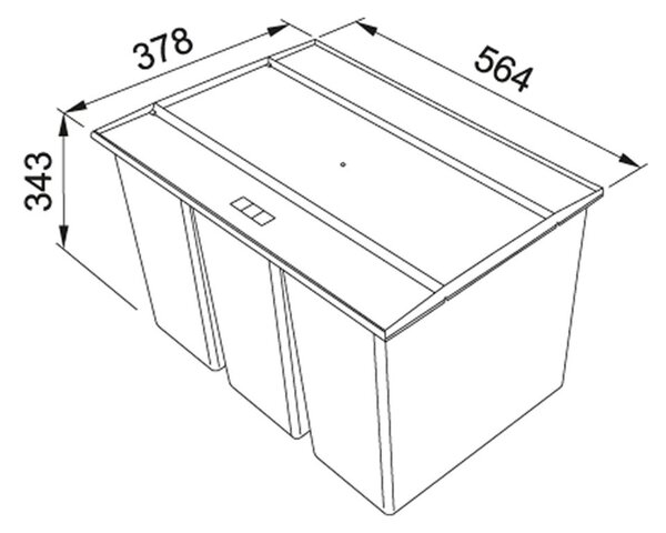 Franke EasySort odpadkové koše 43.5 l černá-červená 121.0494.192