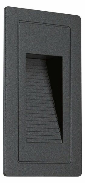 PAULMANN Venkovní vestavné svítidlo do zdi High LED černá IP44 4W 230V teplá bílá 105x60mm 943.82