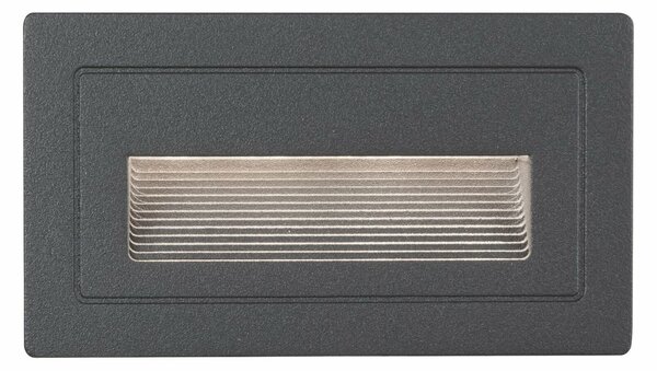 PAULMANN Venkovní vestavné svítidlo do zdi Long LED černá IP44 4W 230V teplá bílá 103x58mm 943.83