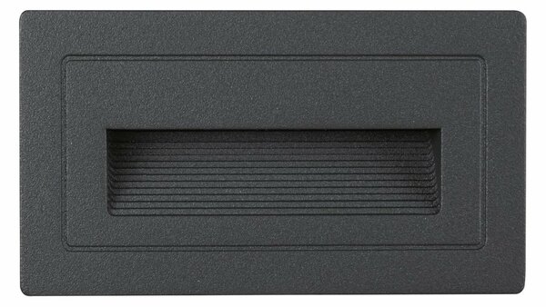 PAULMANN Venkovní vestavné svítidlo do zdi Long LED černá IP44 4W 230V teplá bílá 103x58mm 943.83