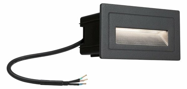PAULMANN Venkovní vestavné svítidlo do zdi Long LED černá IP44 4W 230V teplá bílá 103x58mm 943.83