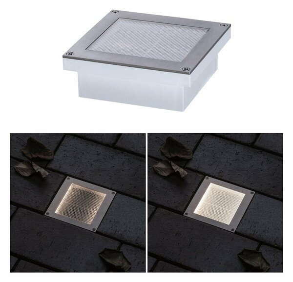 PAULMANN Venkovní zemní svítidlo Brick 100 x 100 x 38 mm IP67 0,8W kov/ocel pohybové čidlo 943.36