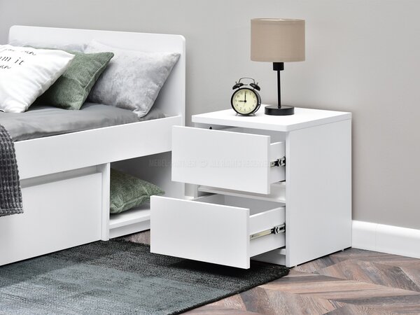 Noční stolek Lehendakari LI10 (bílá). Akce -15%