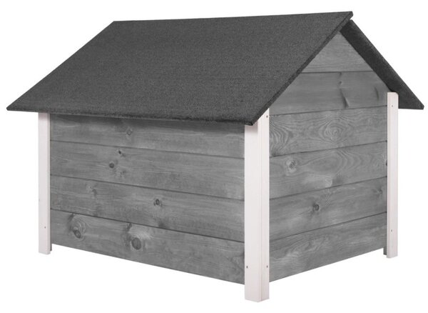 Zateplená bouda pro psa 116x72x81 cm SPRINGOS DH004 antracitová