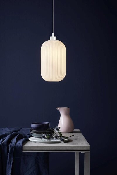 Nordlux Milford závěsné svítidlo 1x40 W bílá-opálová 46573001
