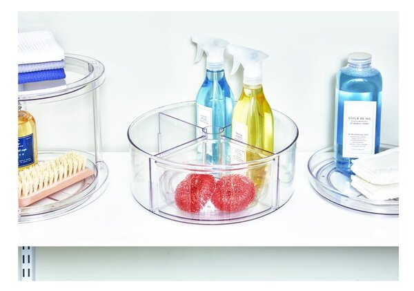 Kulatý transparentní úložný box iDesign The Home Edit, ⌀ 29 cm