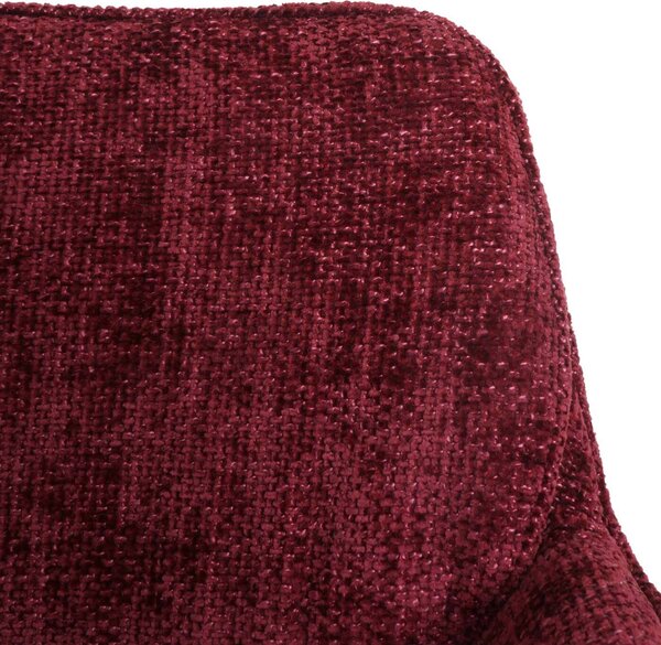 Sada 2 jídelních židlí HWC-N74, kuchyňská židle, otočná s automatickým návratem, žinylková tkanina (490 g/m²) Oeko-Tex bordeaux