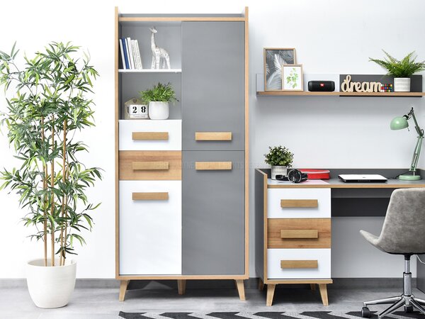 Obývací stěna Semivacias 01 (bílá). Akce -13%