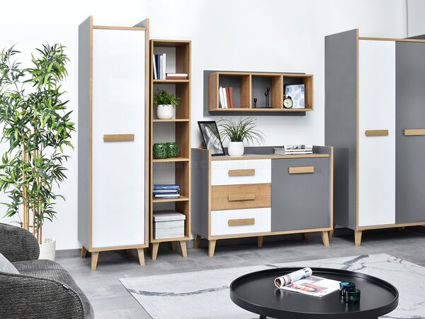 Obývací stěna Semivacias 05 (bílá). Akce -13%