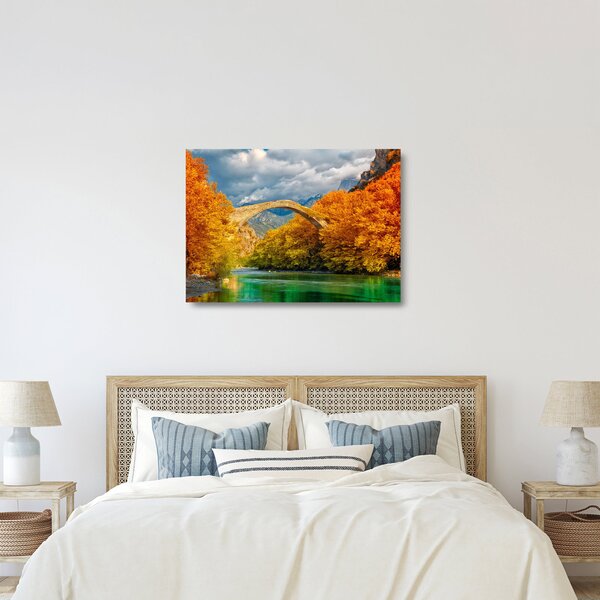 Skleněný obraz - Konitsa most (70x50 cm)