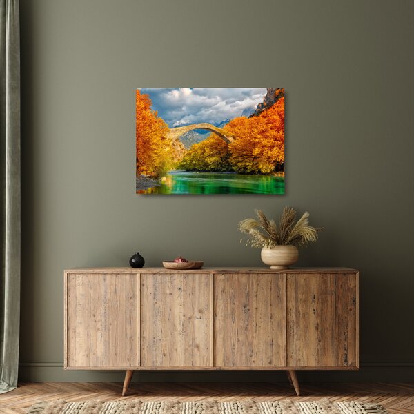 Skleněný obraz - Konitsa most (70x50 cm)