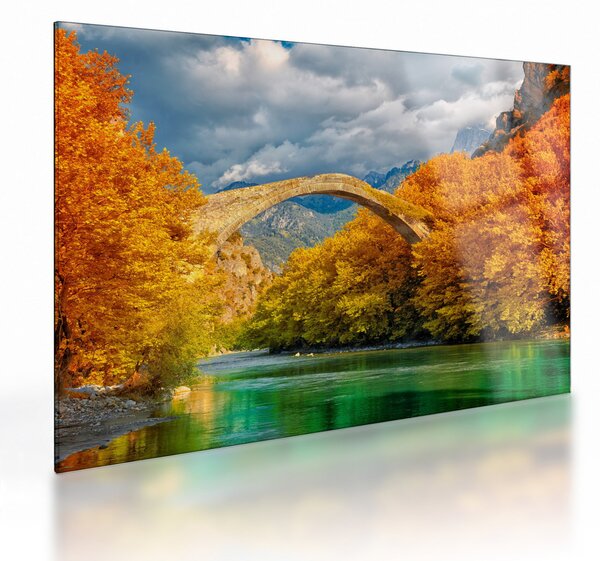 Skleněný obraz - Konitsa most (70x50 cm)