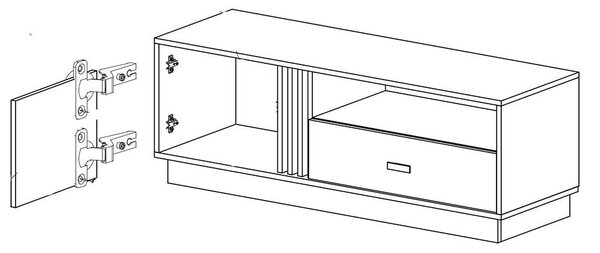 ALLMO | TV stolek AL05 | 125 cm | dub estana/antracit