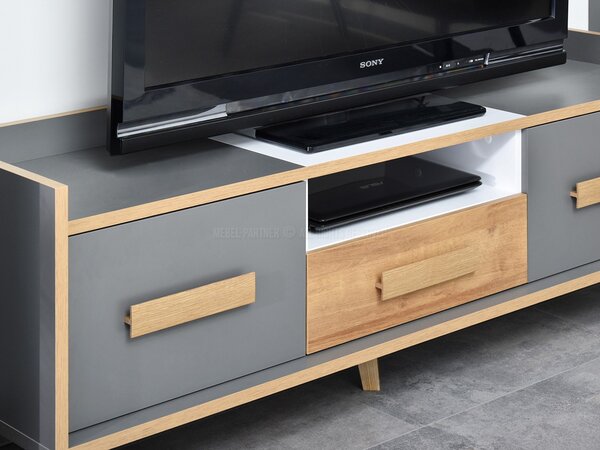 TV stolek/skříňka Sobrepuso S07 (bílá). Akce -14%