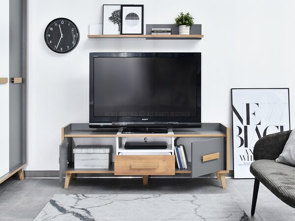 TV stolek/skříňka Sobrepuso S07 (bílá). Akce -14%