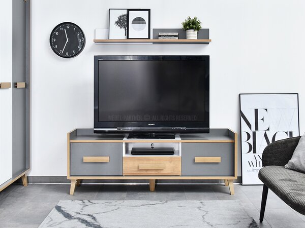TV stolek/skříňka Sobrepuso S07 (bílá). Akce -14%