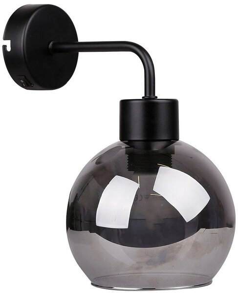 Candellux Lady nástěnné svítidlo 1x40 W černá-kouřová 21-76700