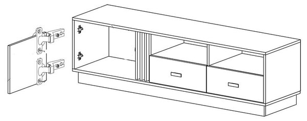 ALLMO | TV stolek AL06 | 155 cm | dub estana/antracit