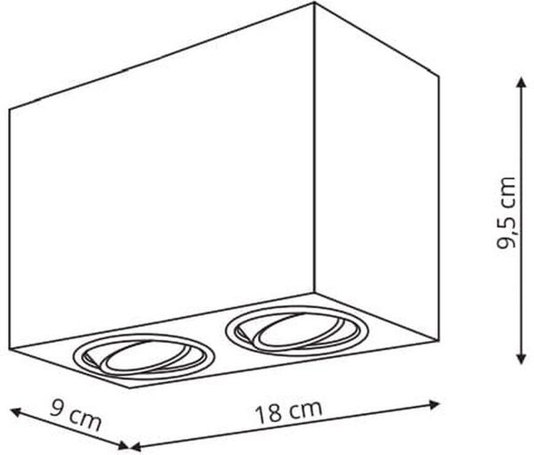 Light Prestige Lyon stropní světlo 2x50 W černá LP-5881/2SMBK