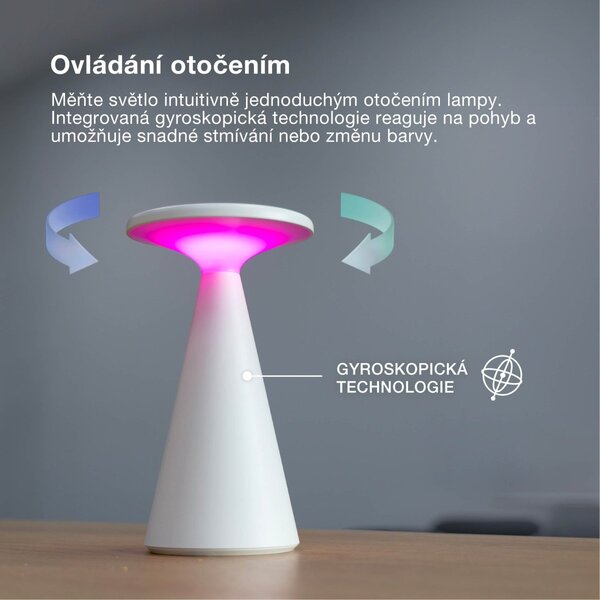 Venkovní stolní lampa SMART+ Bluetooth Twist, RGBW IP44