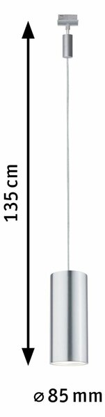 Paulmann závěsné svítidlo pro kolejnicový systém Urail Pendulum Barrel LED 1x6W matný chrom 951.77 P 95177