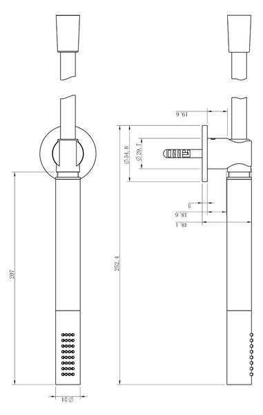 Cersanit Crea sprchová sada na stěnu || S951-401