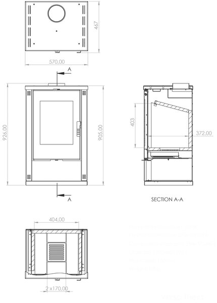 Krbová kamna Verso Theia - 9 kW | Boční panely v barvě slonoviny a moderní design