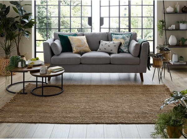 Hnědý jutový koberec Flair Rugs Jute, 160 x 230 cm