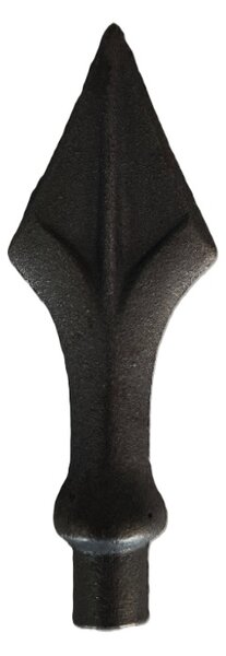 L 135 litinová špice, rozměr 135x46mm, litinový prvek, ornament, oplocení, hrot odlitek, brána, plot rozměr: 135x46