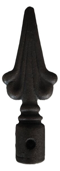 L 136 litinová špice, litinový prvek, ornament, oplocení, hrot odlitek, brána, plot rozměr: Ø16, 148x54