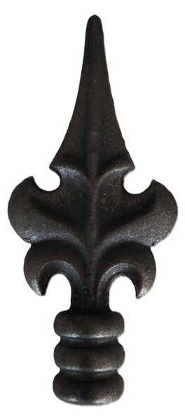 L 131 litinová špice, litinový prvek, ornament, oplocení, hrot odlitek, brána, plot rozměr: Ø16, 155x67