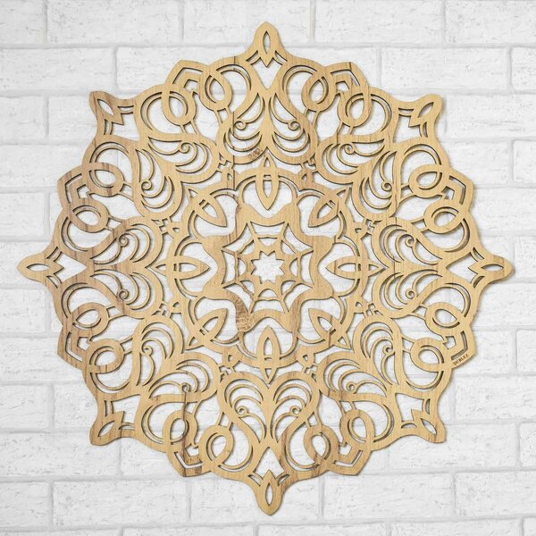DUBLEZ | Geometrická mandala na stěnu ze dřeva | Obraz
