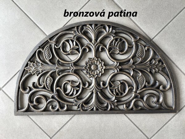CIU 75 litinová rohož, ozdobná rohožka dekorativní Barva: bronzová patina