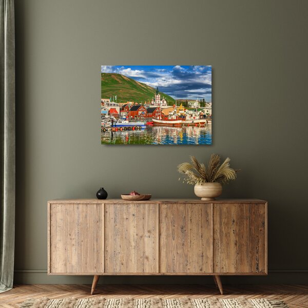 Skleněný obraz - Húsavík (70x50 cm)