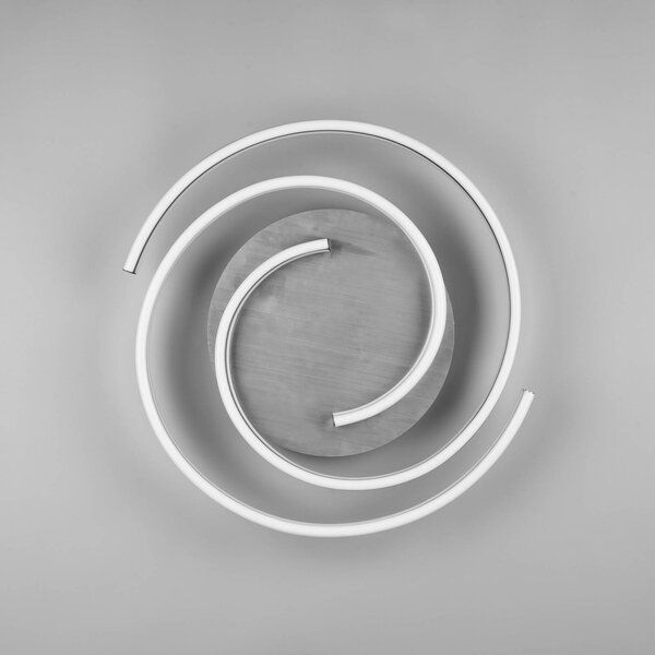 Trio Lighting Stropní svítidlo LED Caya, stmívatelné, hliník, stmívatelný, Hliník / šedá / zinek, Obývací pokoj / jídelna, kov, Moderní