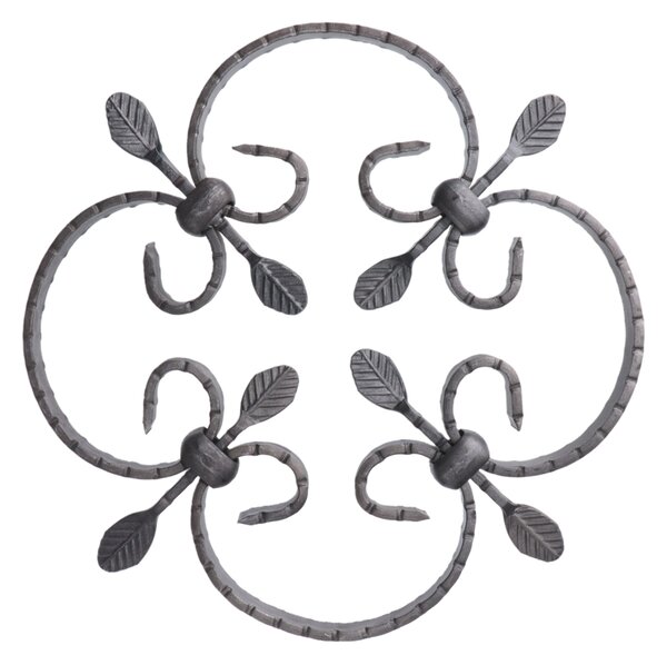 K 5502 5 - kovaný ornament, ozdoba pro kované ploty, brány, zábradlí a mříže rozměr: 250x250,12x6