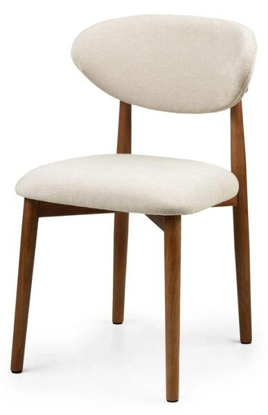 Sada béžových čalouněných jídelních židlí, moderní, pohodlné, robustní, ergonomické, obývací pokoj, vysoký komfort sezení, stabilní kovové nohy, vnitřní použití