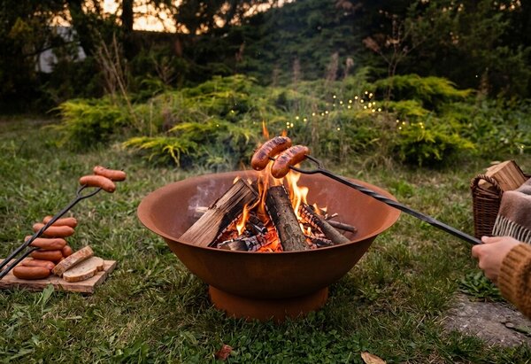Litinové ohniště - gril - topeniště - zahradní mísa na vodu - květináč