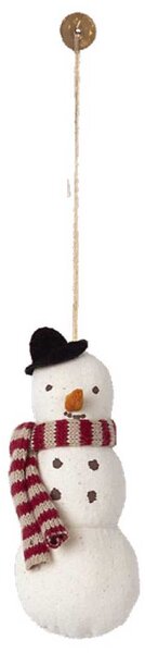 Bavlněná ozdoba Maileg Snowman - Black Hat MIL245