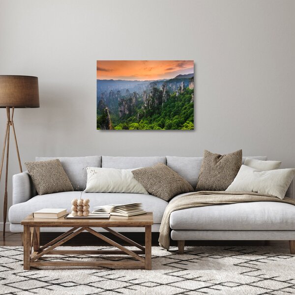 Skleněný obraz - Národní lesní park Zhangjiajie (70x50 cm)