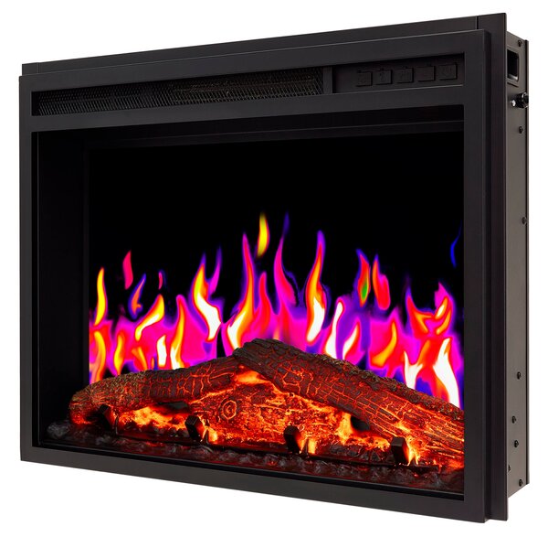 ArtiFlame Elektrický krb AF24 Multicolour Elektrický vestavný krb s topením 900/1800 W realistický 3D efekt plamene LED osvětlení Časovač Černá barva
