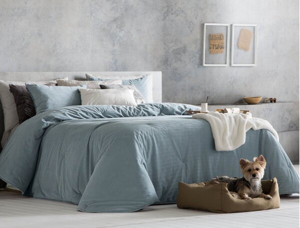 Textil Antilo Přehoz na postel Nilo Azul, nebesky modrý, sada se 2 povlaky na polštáře 70x50 cm Rozměr: 250x270 cm