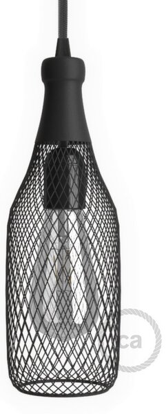 Creative cables Kovový stínidlový rám ve tvaru lahve Magnum Barva komponentu: Černá
