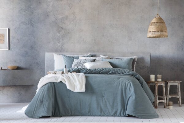 Textil Antilo Přehoz na postel Nilo Azul, nebesky modrý, sada se 2 povlaky na polštáře 70x50 cm Rozměr: 250x270 cm