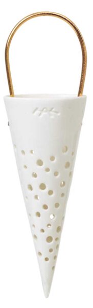 Kähler Design Porcelánová vánoční ozdoba Nobili Cone White - 18 cm KD405