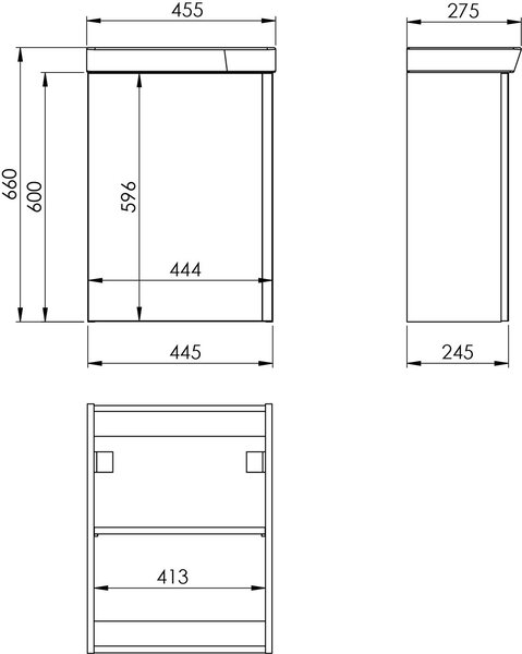 Elita Spring umyvadla se skříňkou 45.5 cm bílá RE020450138060