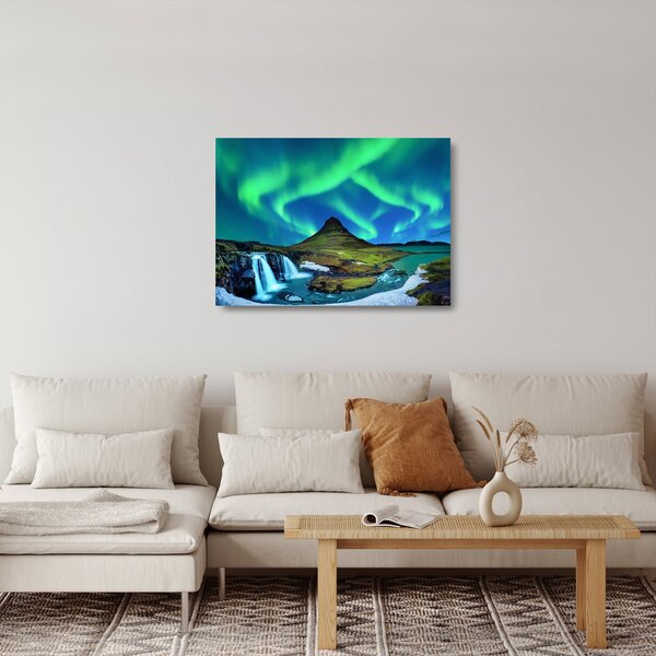 Skleněný obraz - Kirkjufell, Island (70x50 cm)
