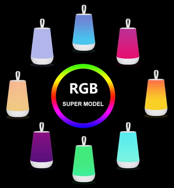 Rabalux stolní lampa Franco LED 2W bílá RGB DIM 76019