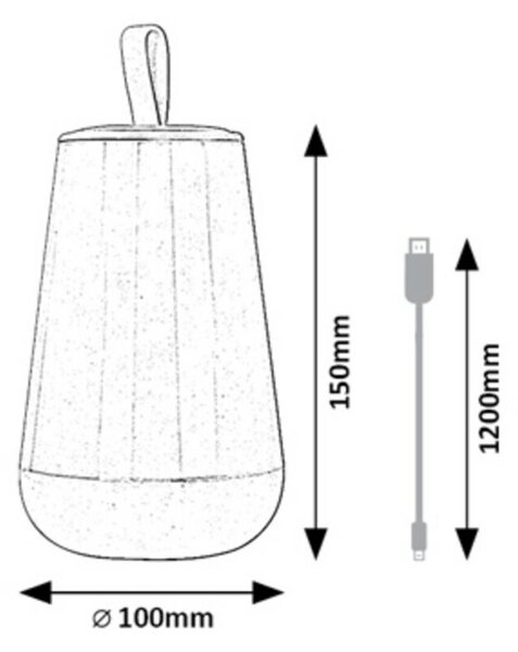 Rabalux stolní lampa Franco LED 2W bílá RGB DIM 76019